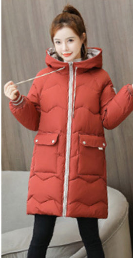 H2024102012 Long hooded down jacket